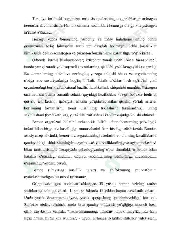 AMBULATORIYA SHAROITIDA BEMORLAR BILAN MUNOSABATDA BO‘LISH PSIXOLOGIYASI 5