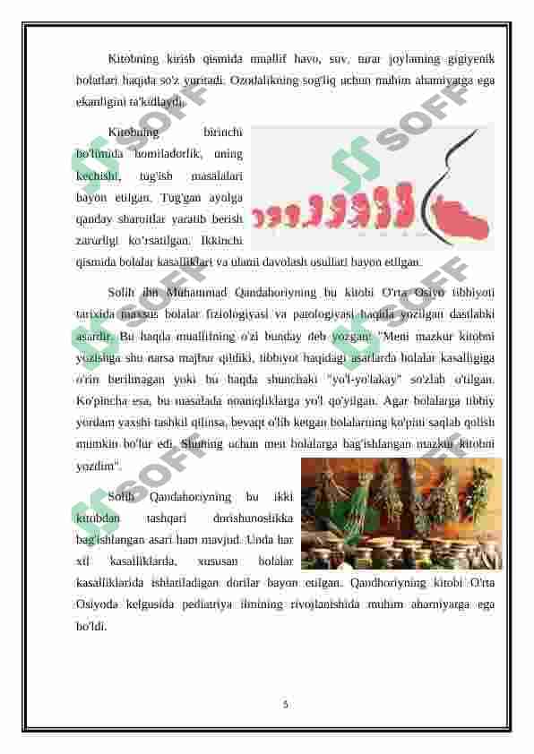 XVIII-XIX asrda tibbiyot sohasida erishilgan yutuqlar. XX-XXI asrlarda tibbiyot ilmining dolzarb masalalari 5