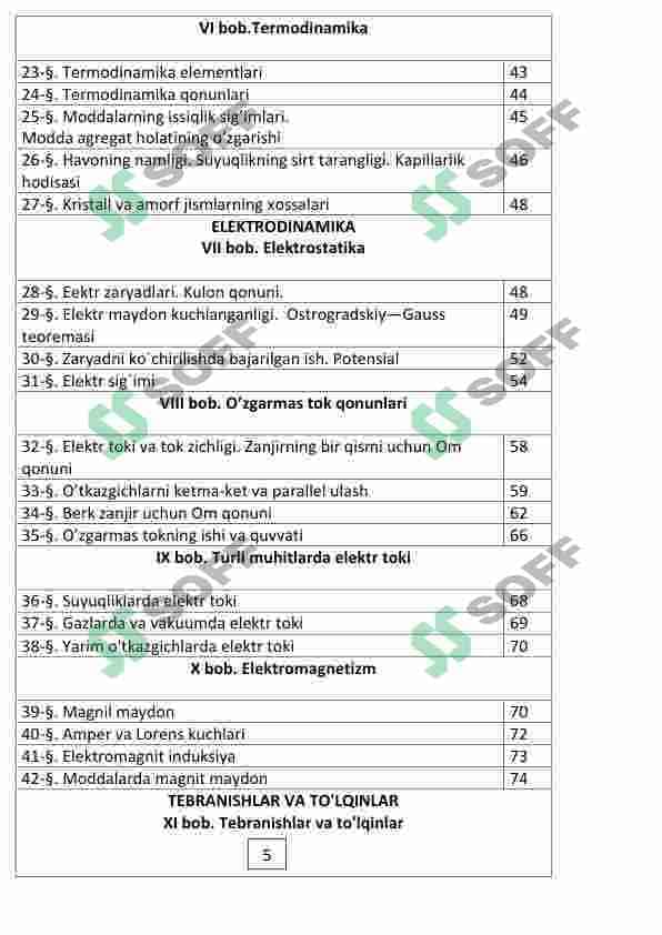 Fizika formulalar 5