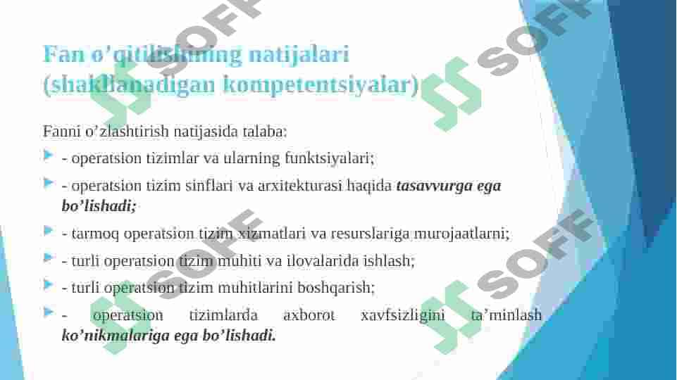Operatsion tizim tushunchasi va rivojlanish bosqichlari. 5