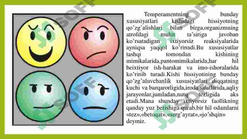 Temperament turlari va ularning psixologik turlari 5