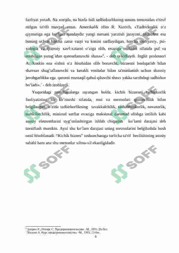 O’ZBEKISTONDA KICHIK BIZNES VA XUSUSIY TADBIRKORIKNI QO’LLAB QUVVATLANISHI. 6