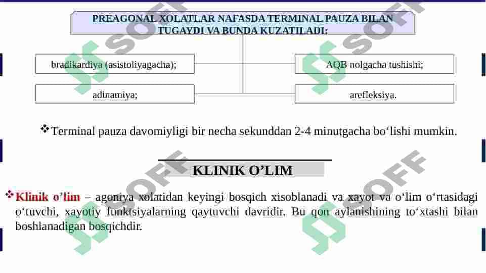 TЕRMINAL ХОLATLAR VA RЕANIMATSIYA ASОSLARI - XRURGIYA 6