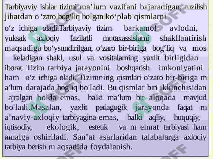 OLIY O‘QUV YURTIDA  TARBIYAVIY ISHLARGA YAXLIT, TIZIMLI, TEXNOLOGIK YONDASHUV 6