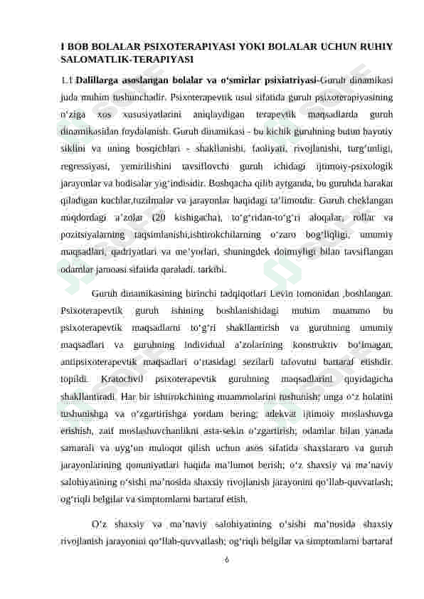 BOLLALAR BILAN GURUHIY VA INDIVIDUAL PSIXOTERAPIYA 6
