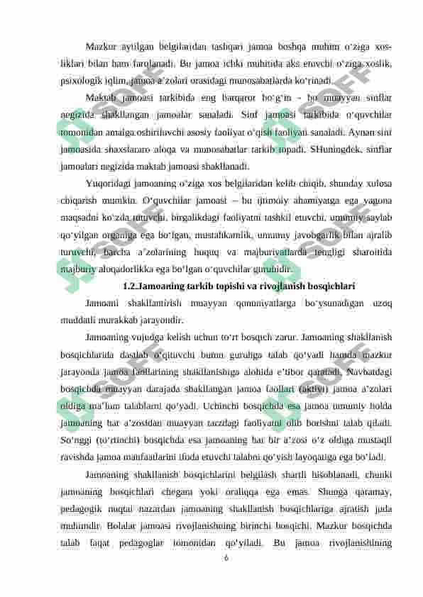 Jamoani tashkil etish metodikasi 6