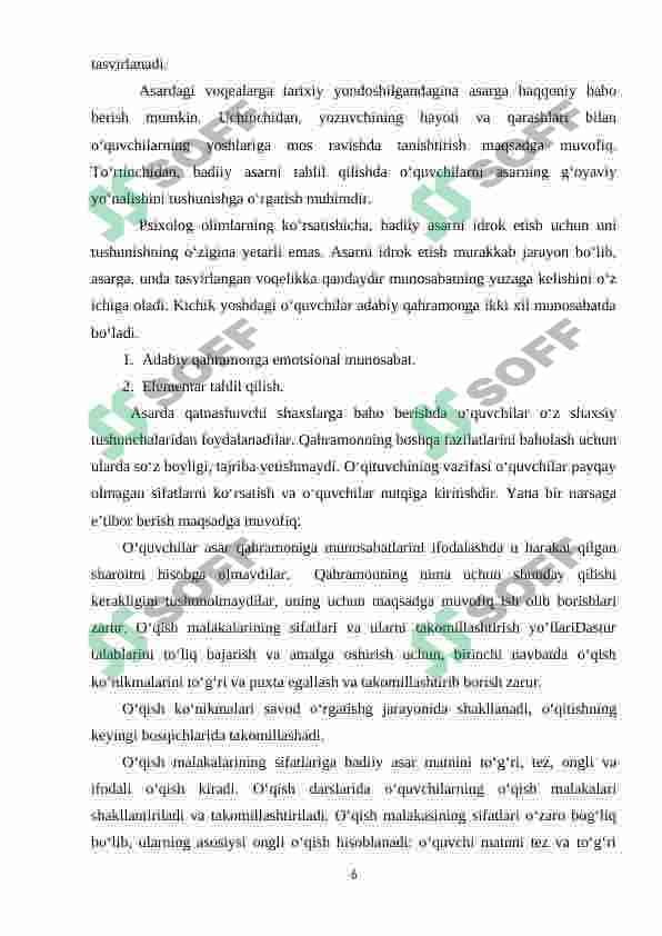 O'zbek tili metodikasi. 5 sinfda matn ustida ishlash usullari 6
