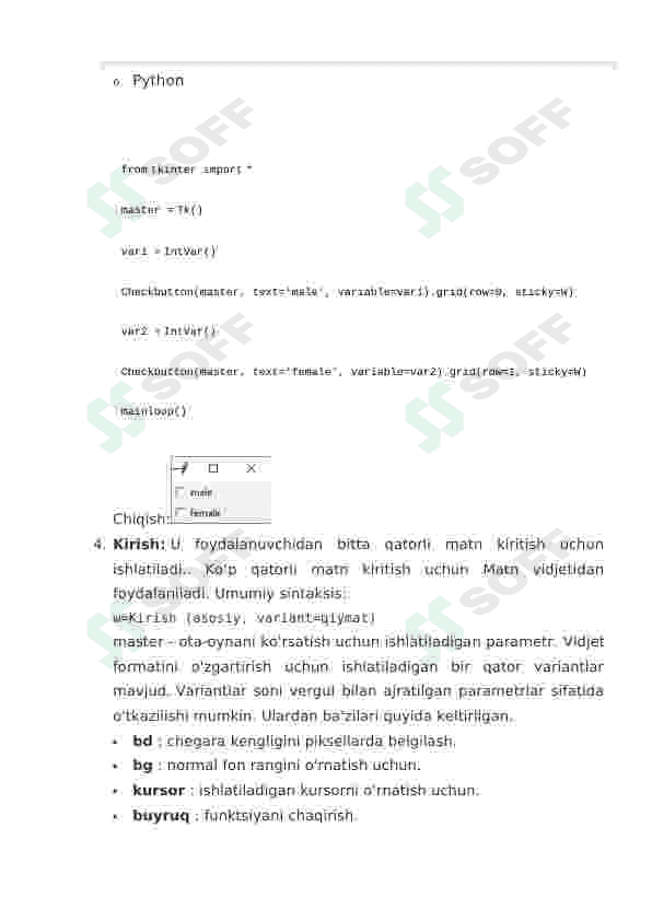 tkinter kutubxonasi haqida boshlang'ich ma'lumot 6