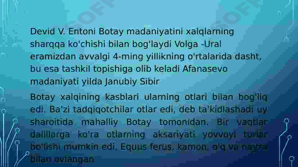 Sharqiy Yevropa eneolit –Bronza davri arxeologiyasi  bo'tay madaniyati 6