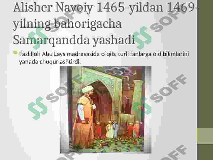 Alisher Navoiy-g’azal mulkining sultoni 6