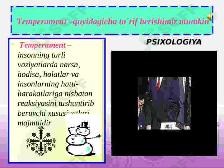 Temperament-shaxs tuzilmasi sifatida 6