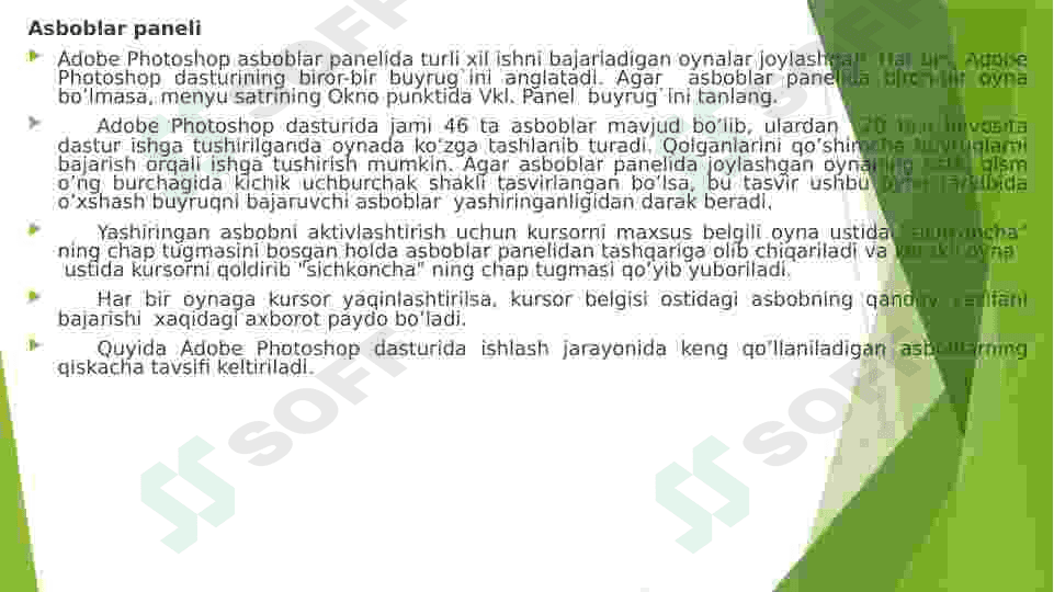 Adobe Photoshop dasturida tasvirlarni qayta ishlash. 6