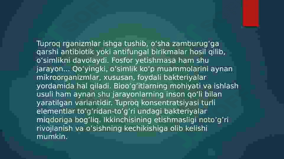 Mikroorganizmlar ishtirokida bioo'g'it ishlab chiqarish 6