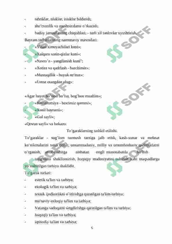 Bayram tadbirlarini tashkil etish metodikasi 6