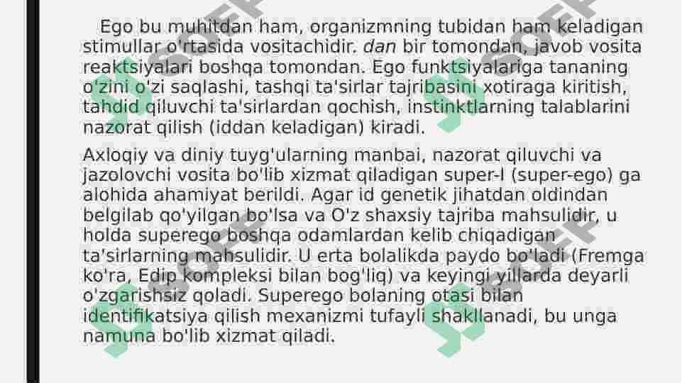 Chet el psixologiyasida shaxsning asosiy nazariyalari 6