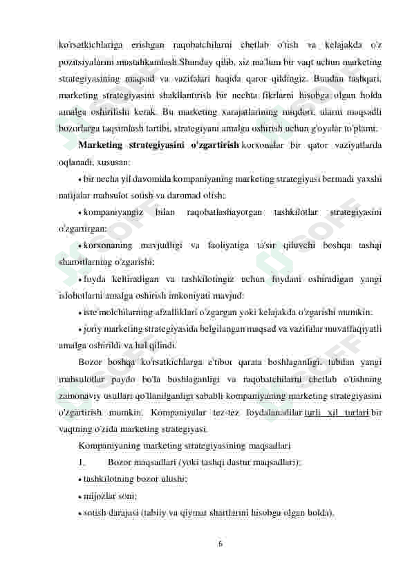 Mijozlarga yo'naltirilgan marketing strategiyalarini ishlab chiqish 6