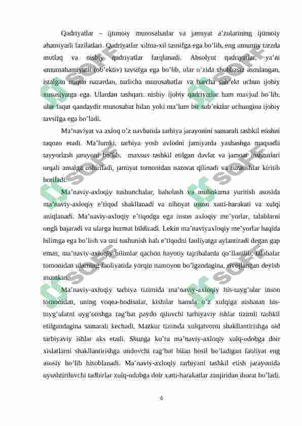 Ma’naviy axloqiy tarbiya ishlarini amalga oshirishda pedagogik mahorat 6