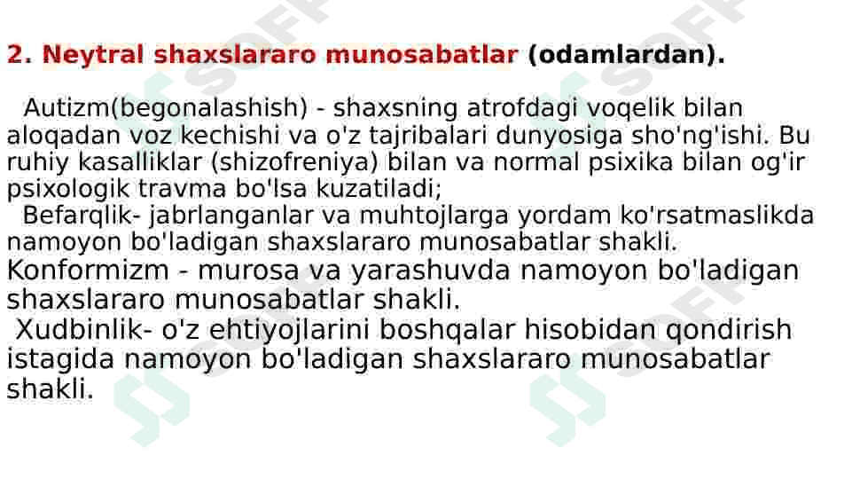 Kasbiy psixologiyada shaxslararo munosabatlar psixologiyasi 6