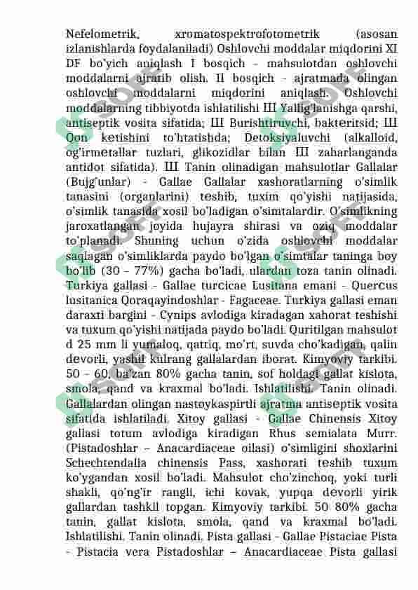 Oshlovchi moddalar tasnifi 6
