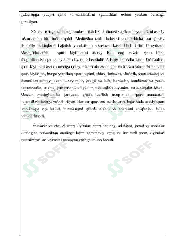 O'g'il bolalar sport kiyimini konstruktsiyasini ishlab chiqish 6