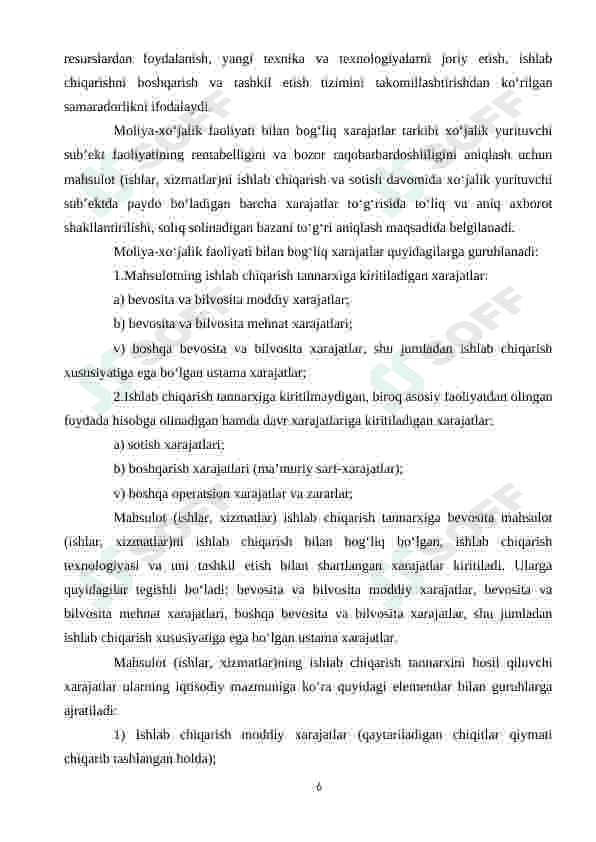 Korxonalarning davr xarajatlari tahlili 6