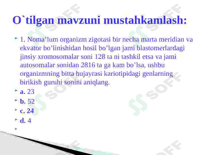 “Embrion rivojlanishga tashqi muhitning ta`siri.Rivojlanishning umumiy qonuniyatlari. Biogenetik  qonun. Embrionlarning o`xshashlik qonuni “ 6