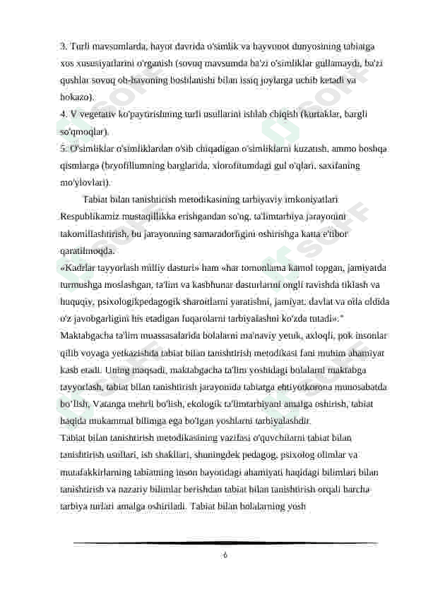 Maktabgacha ta'lim tashkilotlarida tabiat burchagini tashkil etish 6