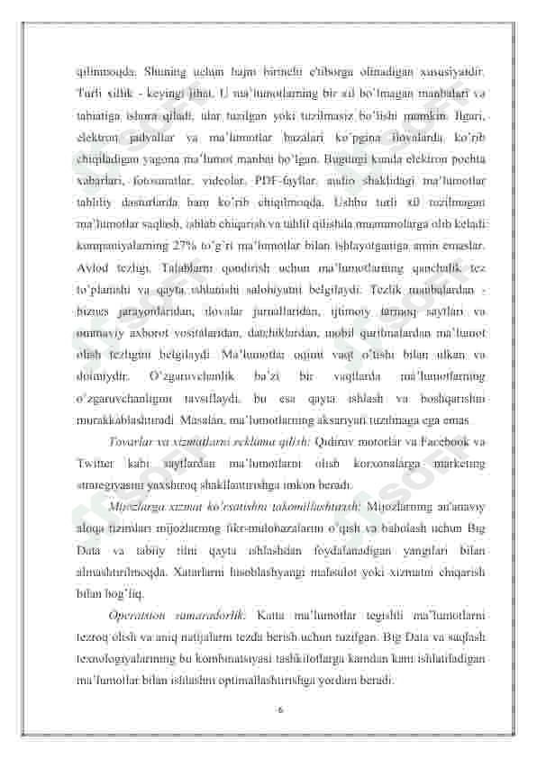 Katta hajmli malumotlarni qayta ishlash 6