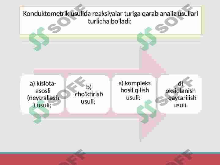 Tuproqni tadqiq qilish usullari . Elektrokimyoviy usullar 6