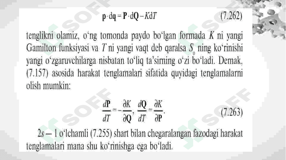 Mopertyui prinsipi. Assimmetrik pirildoq 6