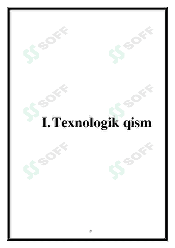 Ko’prik prolyot qurilmalari uchun P18K-7 markali plitalarni ishlab chiqarish korxonasini loyihalash. Mahs.17500m3. 6