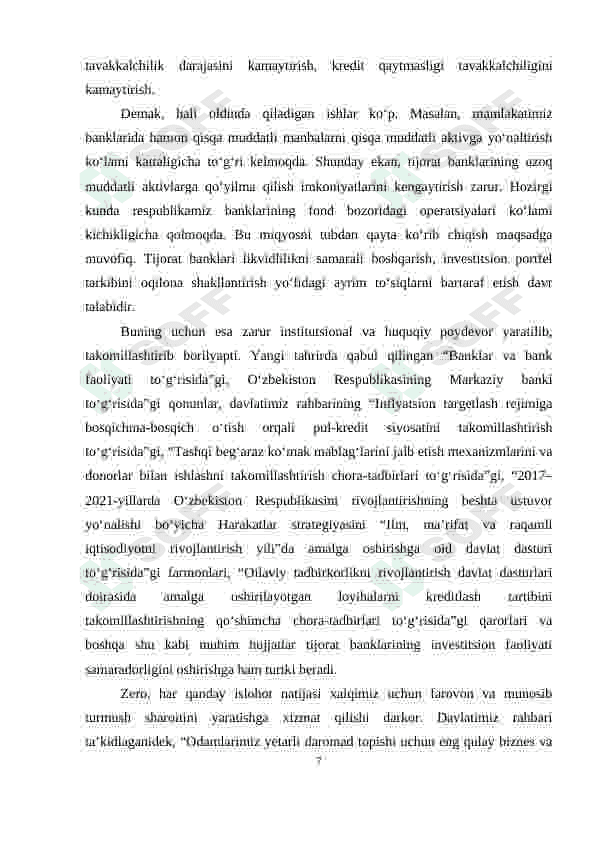 JAHON BANKLARI BILAN HAMKORLIKDA ISHLASHNI RIVOJLANTIRISH YO‘LLARI 6