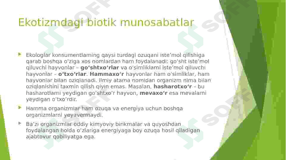 Ekotizimdagi biotik munosabatlar 6