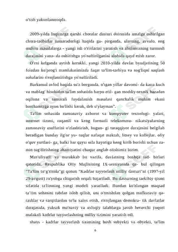 MUSTAQILLIK YILLARIDA MAKTABGACHA TA’LIM TIZIMIDA YANGICHA YONDASHUV 6