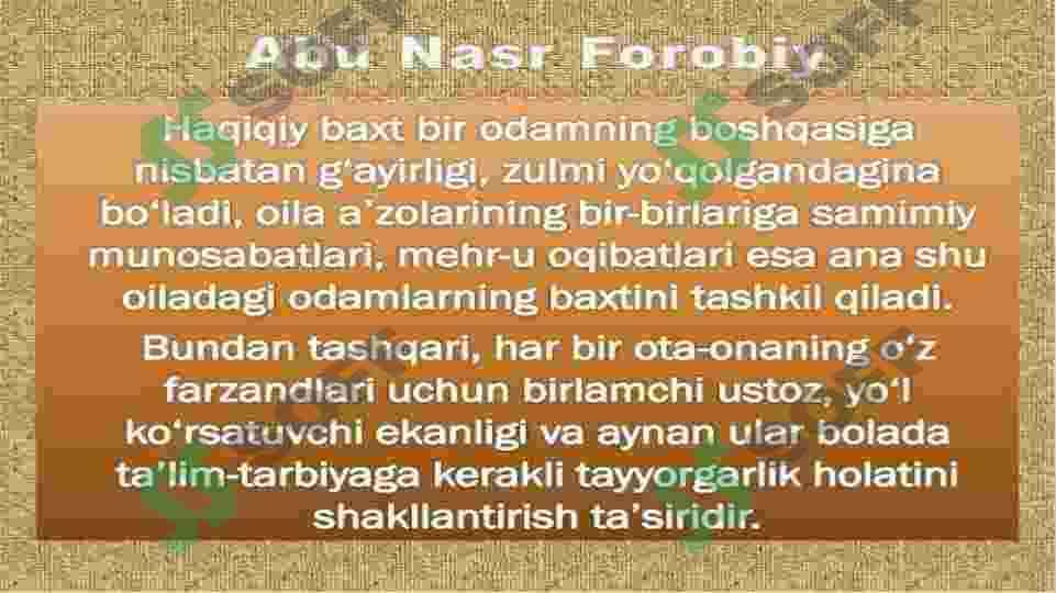 Oilani o'rganishda sharqona qarashlar 6
