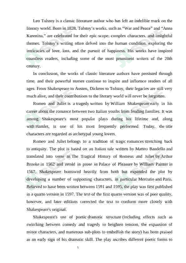 Literature and Language 6