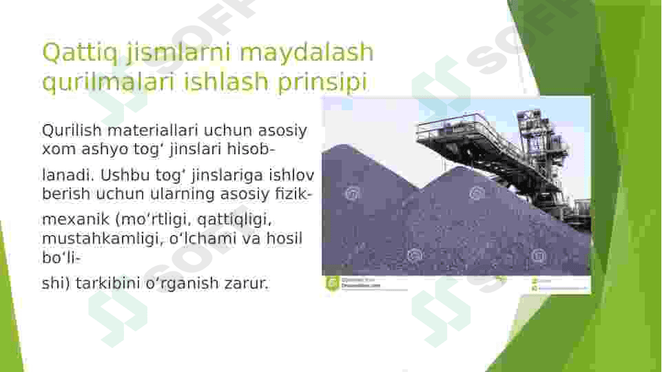 Qattiq jismlarni maydalash qurilmalari ishlash prinsipi 6