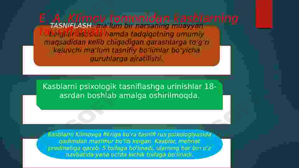 Kasblarning psixologik tavsifi va   ularning mohiyati 6