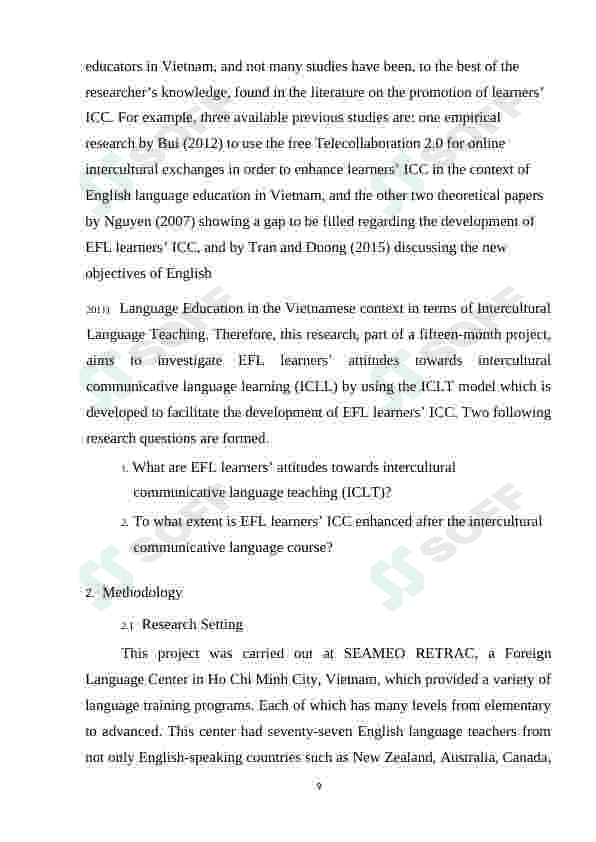 EFL LEARNERS' ATTITUDES TOWARDS LEARNING INTERCULTURAL COMMUNICATIVE COMPETENCE 6
