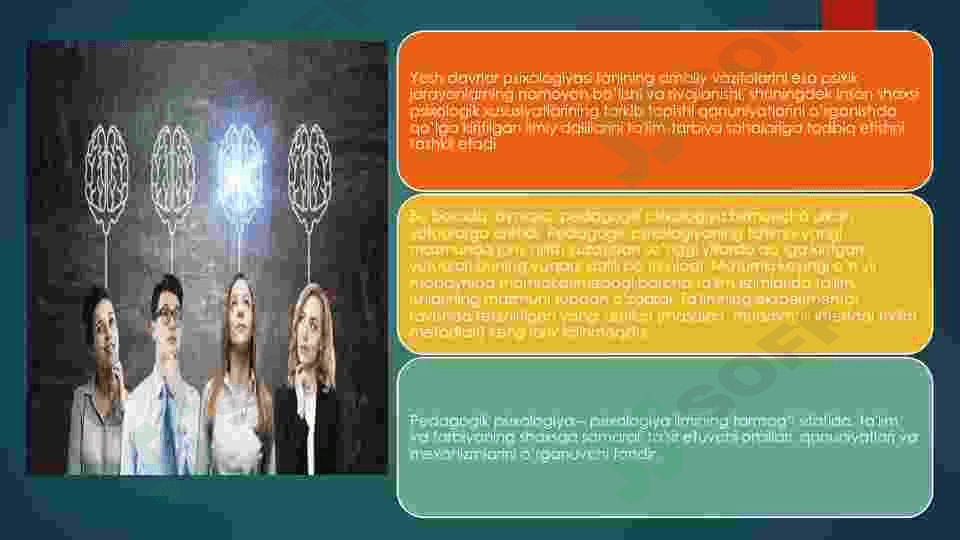 Yosh va Pedagogik psixologiya fanining vazifasi va rivojlanish bosqichlari. 6
