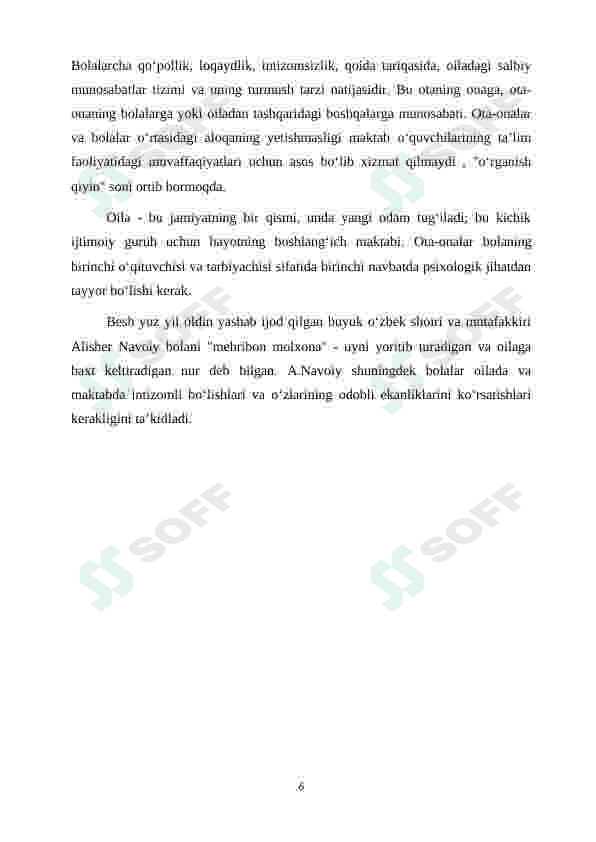 Oila farzandlarning birinchi tarbiyachisi 6
