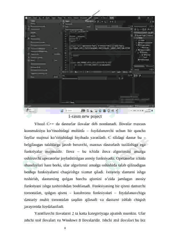 Visual studio dasturlash muhitida matn muharriri dasturini tuzish 6