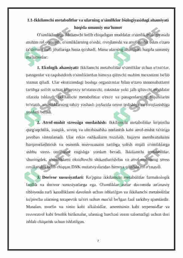 Kelib chiqishi ikkilamchi bo’lgan moddalar 6