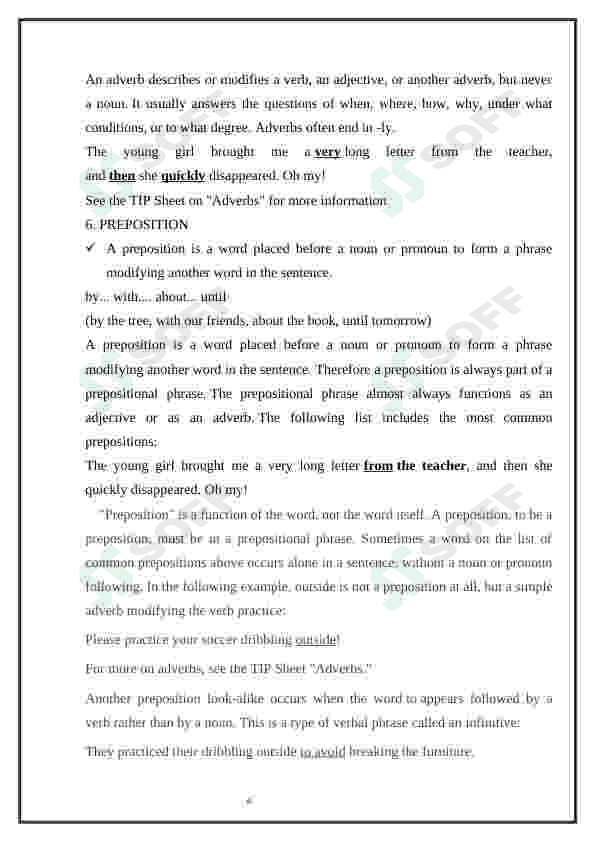 Grammar for speaking 6