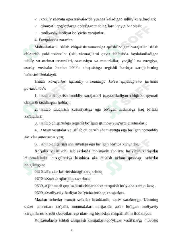 Davr xarajatlari hisobini yuritish 6