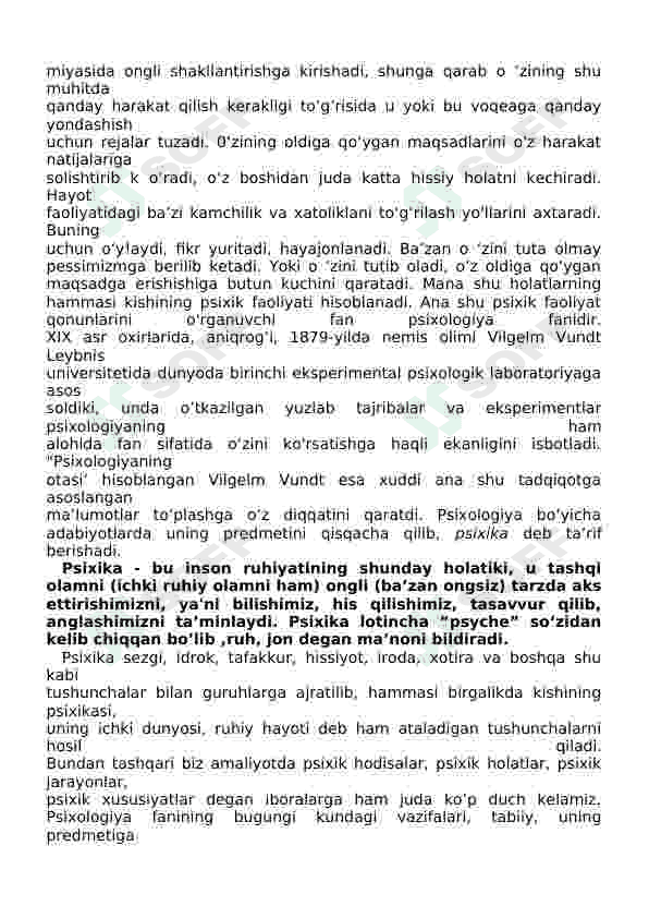 KASBIY PSIXOLOGIYA FANIGA KIRISH. FANNING PRЕDMЕTI, MAQSADI, VAZIFALARI 6