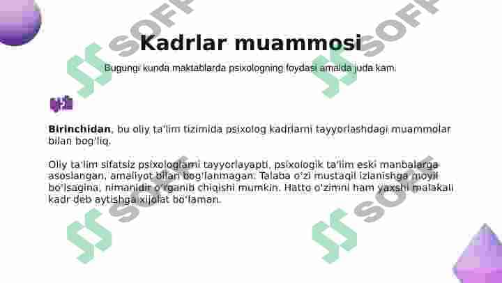 MAKTABLARDA PSIXOLOGIK FAOLIYATNI TO'G'RI YO'LGA QO'YISH 6