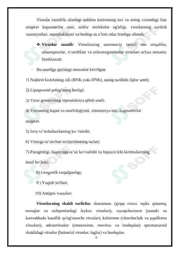 Viruslarga va o’smalarga qarshi dori vositalarning ta’sir mexanizmi(DNK, RNK fermentlariga nisbatan) 6