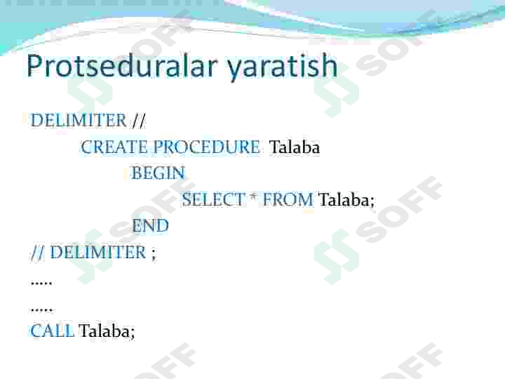 Tranzaksiyalarni boshqarishda so‘rovlar yaratish va qayta ishlash. 6