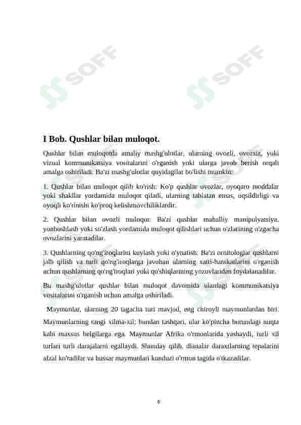 Qushlar va maymunlar bilan muloqot 6